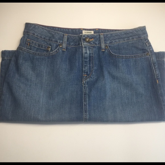 LL Bean Favorite Fit denim skirt, sz 8, NWOT - Picture 7 of 9
